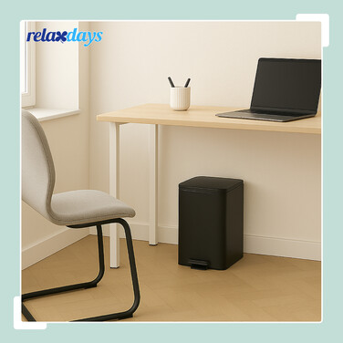 Relaxdays Kitchen Trash Can 20 Liter with Trash Bags