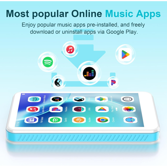 MP3 плеєр SWOFY з Bluetooth та WiFi, 4.0