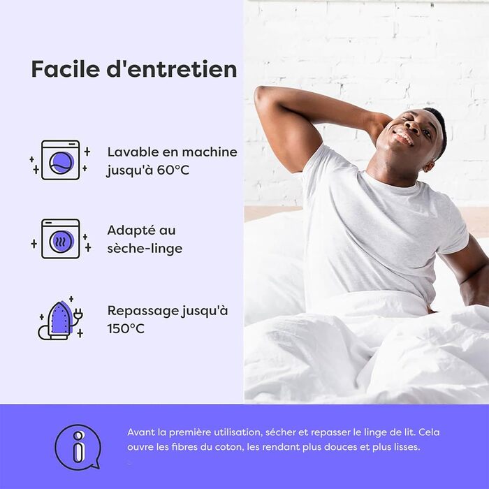 Wolkenfeld Box Spring Bed Fitted Sheet 180x200cm up to 200x220cm - up to 40cm Mattress Height - Premium Cotton Bed Sheet 180x200 | 180x220 | 200x200 for Box Spring and Water Beds - White