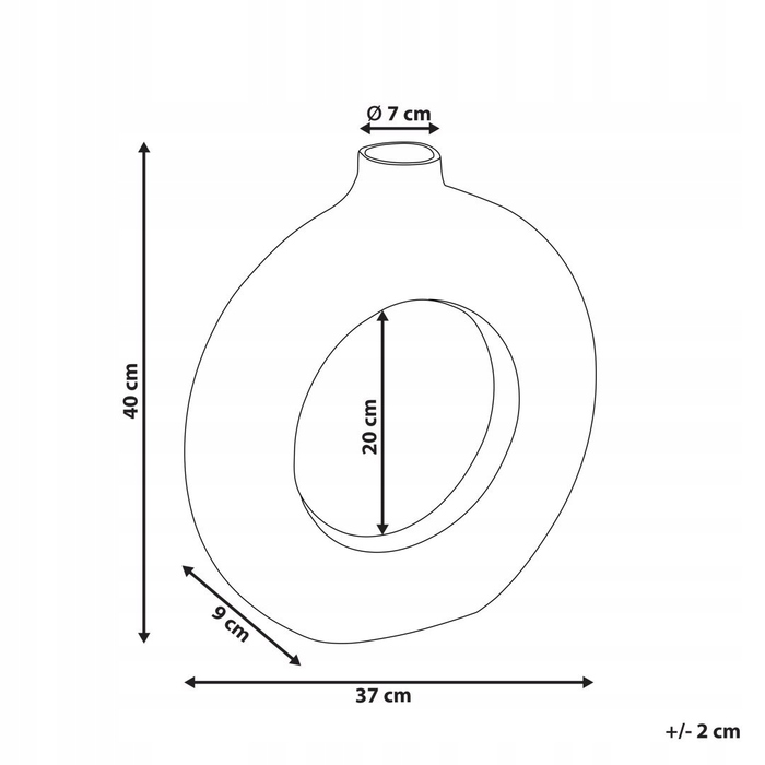Декоративна ваза COMAL Metal, 40 см, золотиста