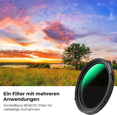 Фільтр K&F Concept Nano-D Serie 82mm 2-в-1: ND та CPL (Поляризаційний)