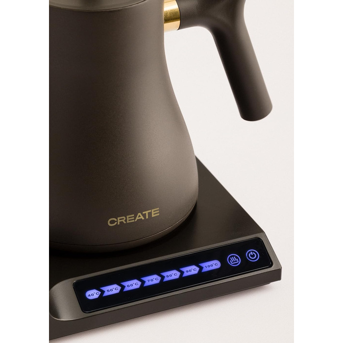Electric Kettle 0.5L - HATTORI STUDIO - White with Keep Warm, Safety System, Thermostat, Digital Display, Temperature Indicator, 880W