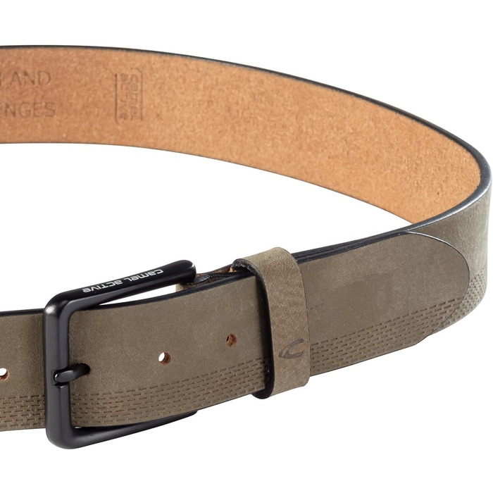 Чоловічий шкіряний ремінь Camel Active з нубуку (3XL, світло-коричневий)