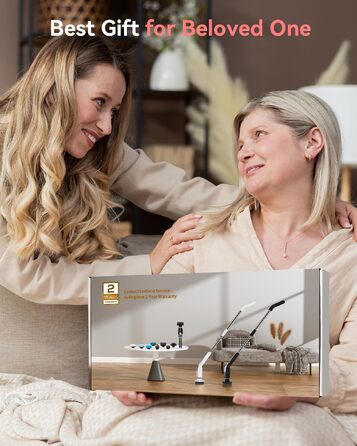 Електрична щітка для чищення Leebein 2026: поворотний скрабер з 8 змінними насадками, телескопічною ручкою та 2 швидкостями для ванної, кухні та авто (Колір: слонова кістка)