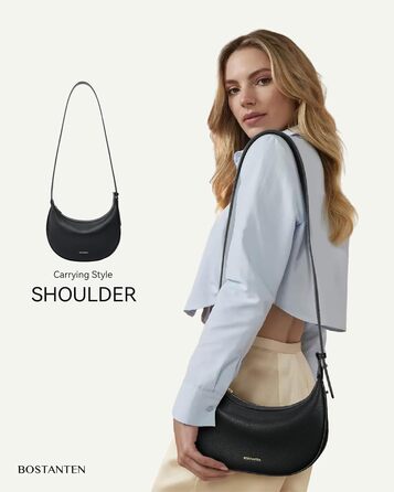 Сумка жіноча BOSTANTEN велика шопер з екошкіри, чорна (1-3320-schwarz)