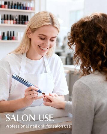 Електрична фрезерна машинка JOREST 13-в-1 бездротова, 35 000 об/хв, 6 режимів - набір для манікюру та педикюру для гелю та акрилу, для початківців, Aqua Blue