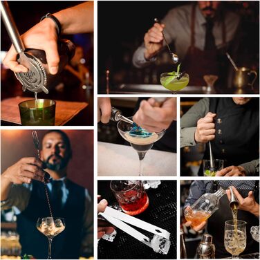 Набір шейкер для коктейлів Esmula 750 мл, 12 предметів, з рецептами, з нержавіючої сталі