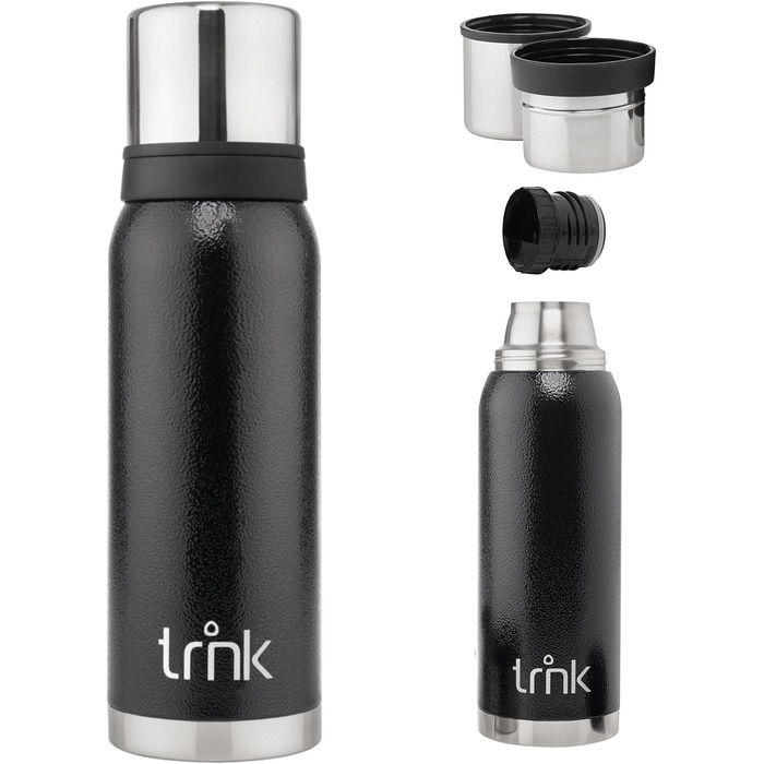 Термос TRNK Arktis 2 - 1200 мл, нержавіюча сталь, BPA-free, 32 години тепла, 2 стаканчики, для кухні