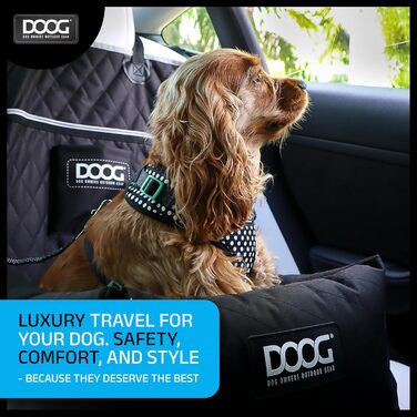 Автокрісло для собак DOOG, до 13,6 кг: комфортне та безпечне автопутешествие | Легко встановлюється та чиститься | Зменшує нудоту в дорозі