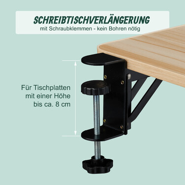 Relaxdays Desk Extension for Clipping On