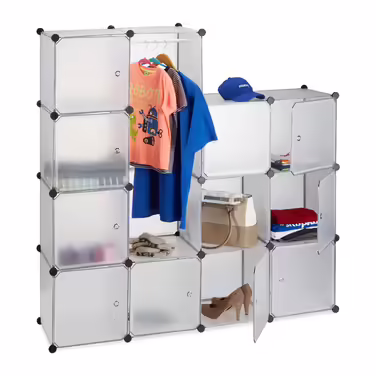 Relaxdays Clothes Cabinet Modular System with 12 Compartments