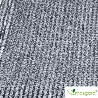 Сітка затінююча Masgard 150 г/м² 2x10 м антрацит для захисту від сонця, вітру та сторонніх поглядів, щільність 90%
