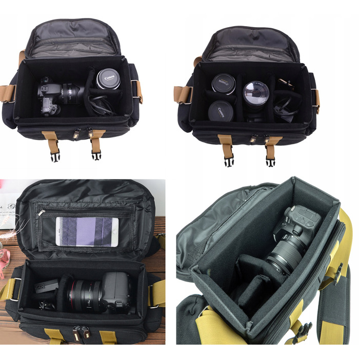 Фотосумка Camlight чорна для DSLR-камери з роздільниками