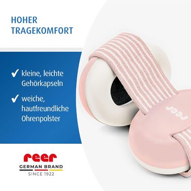 Навушники для захисту слуху Reer SilentGuard Baby, рожеві, для дітей, безпечні, м'які, легкі, з можливістю росту