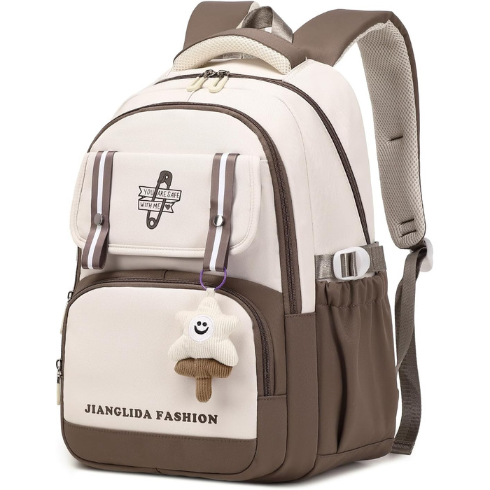 Дитячий рюкзак IvyH для дівчаток - стильний шкільний рюкзак, водонепроникний, великий, для 3-6 класів, фіолетовий (8536# Braun)