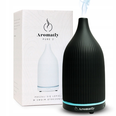 Ультразвуковий зволожувач повітря Aromatly, чорний, 0,2 л, 20 мл/год, з нічним підсвічуванням