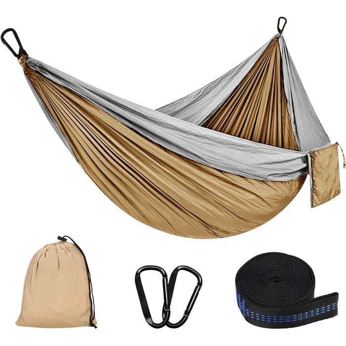 Гамак для відпочинку на природі: міцний, ультралегкий, для кемпінгу та відпочинку на пляжі (300 x 200 см)