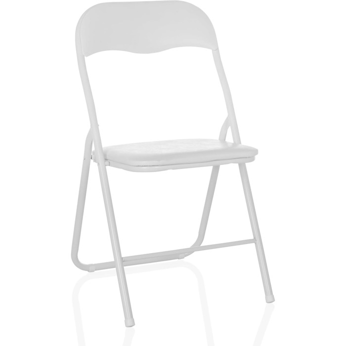 Складний офісний стілець hjh OFFICE 803002 TUDELA, білий, м'який, PVC, до 130 кг