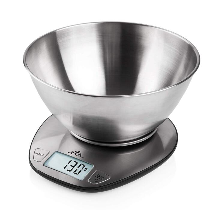 Кухонні ваги Dori з нержавіючої сталі - цифрові, LCD дисплей, програма для вимірювання молока та води, 5 кг