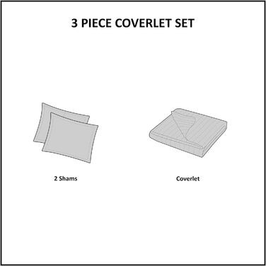 Комплект постільної білизни Comfort Spaces Enya CS14-0064, 3-частинний, квітковий принт, розмір King, блакитно-сірий, 264 x 229 см