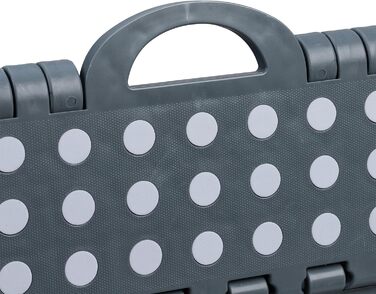 Складний табурет Relaxdays для кемпінгу, дитячий табурет для ванни, сірий, до 150 кг, пластик