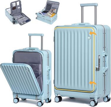 Набір валіз Sea Choice 2 в 1: Trolley 55/78 см, легкі, з TSA замком та тримачем для напоїв, зелений