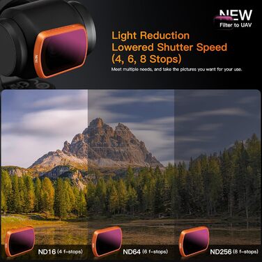 Набір ND-фільтрів MINGVEN для DJI Osmo Pocket 3 Creator Combo: CPL, UV, VND2-32, VND64-512, Black Mist.