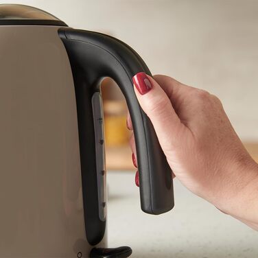 Електричний чайник Russell Hobbs Colours Plus Mokka 1.7л з нержавіючою статтю, 2400W, з фільтром від накипу та індикатором рівня води