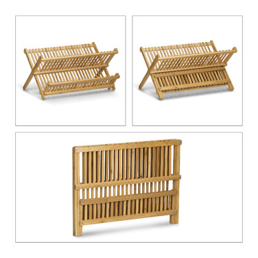 Relaxdays Dish Drainer CROSS with Cutlery Basket