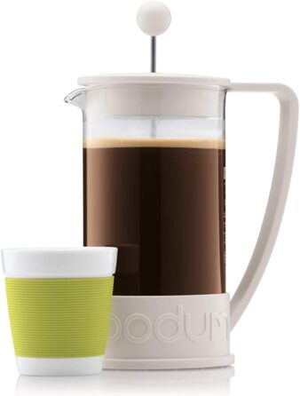 Френч-прес Bodum BRAZIL 1 л, сталевий фільтр, кремовий, 3 чашки