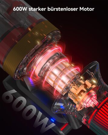 Бездротовий пилосос aonus A9 Max 48Kpa 600Вт з сенсорним екраном, до 70 хв роботи, контейнер 1.8 л для килимів, шерсті тварин і твердих підлог