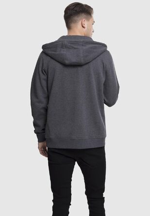 Чоловіча базова толстовка-худі Urban Classics Basic Zip Hoody на блискавці, колір Charcoal (темно-сірий)