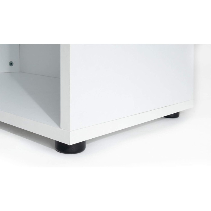 Möbelando Trio 6 - White 6-Tier Corner Shelf