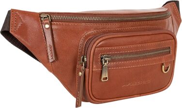 Чоловіча поясна/животна сумка Marc Peter® Varadero з натуральної шкіри Наппа | Сумка на пояс/через плече | Vintage коричневий