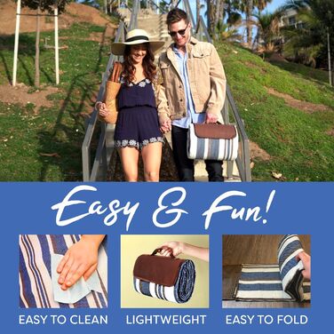 Великий пікніковий килимок Scuddles для відпочинку на природі, водонепроникний, з кишенею, для кемпінгу та пляжу