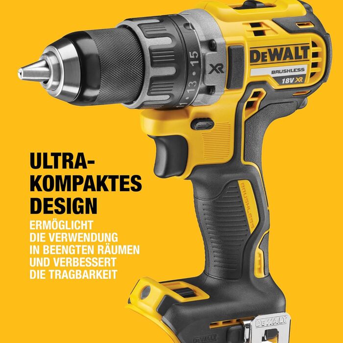 Акумуляторний дриль-шурупокрут DEWALT DCD791NT-XJ, 18V, безщітковий двигун, 13 мм