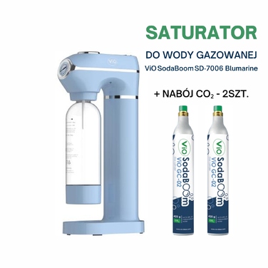 Сифон для газування води ViO SodaBoom SD-7006 blumarine + 2 балони CO2 по 425 г у комплекті