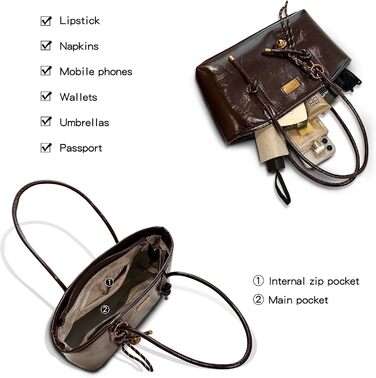 Жіноча сумка-шопер Unisoul Wildleder (натуральна замша) велика, для коледжу, роботи, школи, подорожей, шопінгу (Кава 02)
