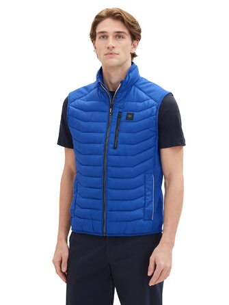 Жилет чоловічий TOM TAILOR Hybrid з коміром, розмір L, колір Hockey Blue