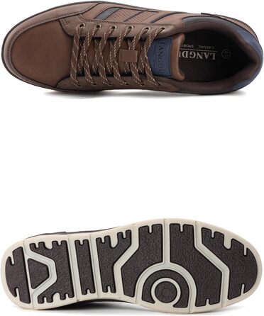 Чоловічі кросівки для активного відпочинку: легкі, дихаючі, розмір 41-46 EU, колір коричнево-блакитний