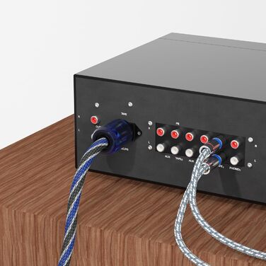 Hi-Fi мережевий кабель Monosaudio P037 1.5м, мідний екран OFC, 2-полюсний High-End кабель живлення AC з вилкою EU Schuko та роз'ємом IEC C15 для підсилювача, DVD, сабвуфера та декодера