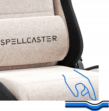 Ігрове крісло Sense7 Spellcaster Fuku, тканина, чорно-бежеве