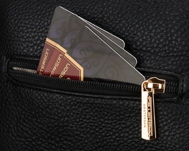 Жіноча сумка-бананка Peterson 3582 BLACK чорна