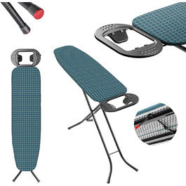 Прасувальна дошка KADAX 110x30 см, складна, з регульованою висотою, для дому, Made in EU (Блакитна)