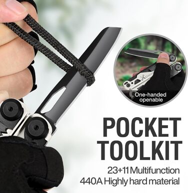 Мультитул MIAOKE 23 в 1 з подарунковою коробкою: викрутки, пила, плоскогубці, ніж для кемпінгу. Ідеальний подарунок для чоловіків