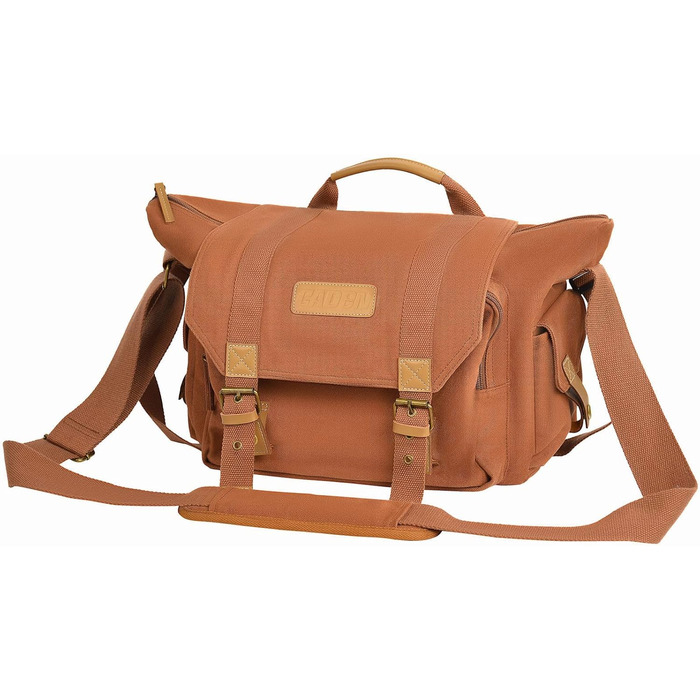 Сумка для камери CADeN з канвасу, вінтажна фотосумка на плече, для компактних DSLR/SLR камер Sony, Nikon, Canon, сумісна з об'єктивами, колір: Coffee 3.0