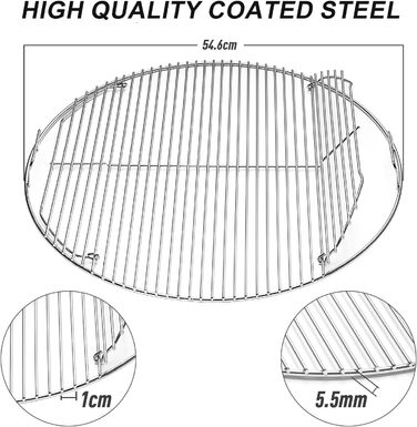 Решітка для гриля Weber 57 см (54.6 см), замінна решітка для грилів на вугіллі Weber One-Touch, Performer, Bar-B-Kettle, аксесуар Weber 7436