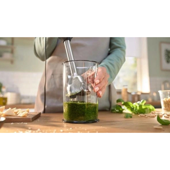 Погружний блендер Bosch ErgoMaster MSM6M620 1000 Вт з подрібнювачем QuattroBlade