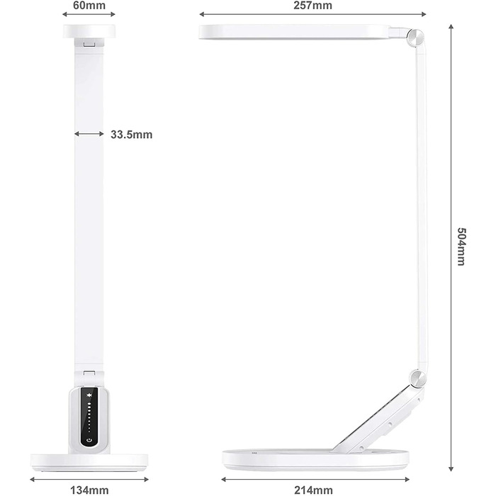 Торгова лампа JKSWT для догляду за очима, з регулюванням яскравості, 5 кольорових режимів, 72 LED, USB-порт для зарядки, сенсорне керування, функція пам'яті, офісна лампа