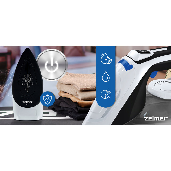 Парова праска Zelmer Irys ZIR3100 3000Вт, 0,4 л, керамічна підошва